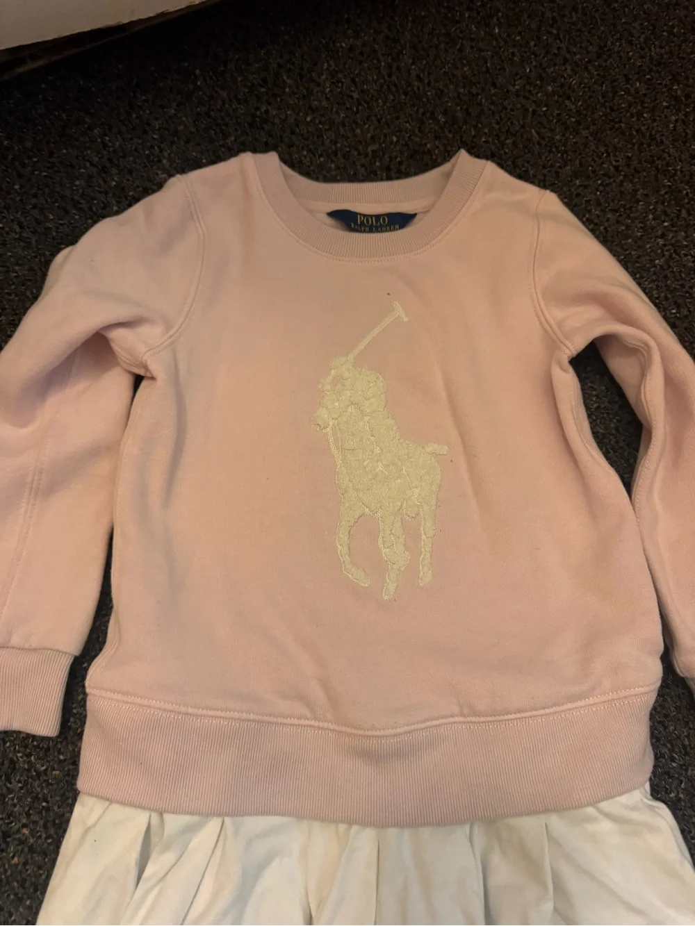 Ralph Lauren Light Pink Polo Pony Sweatshirt dress size 6 girls kids